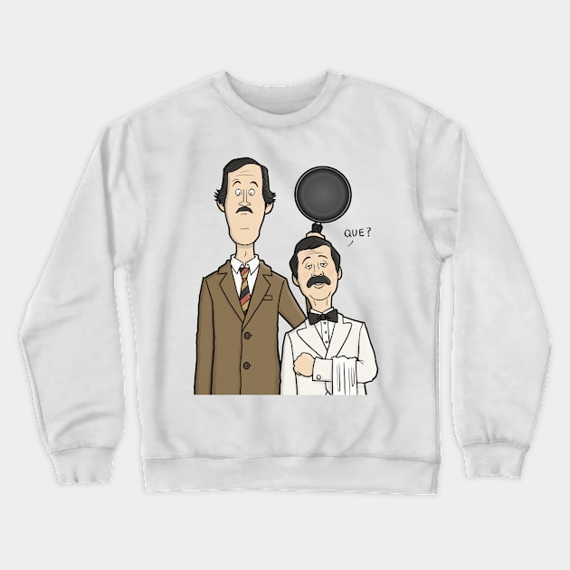 Fawlty Towers - Basil and Manuel Crewneck Sweatshirt by CarlBatterbee